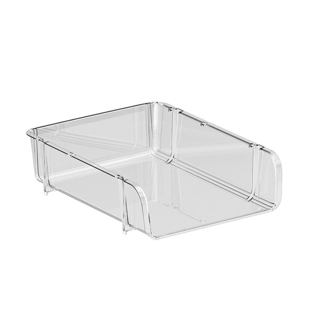 Transparent Desktop Stationery Organizer Stackable Stationery Files Storage Shelf Desktop Organizer