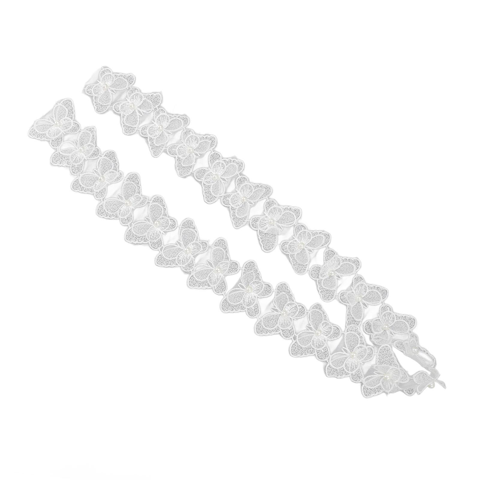 

3 рулона винтажных лент с бабочками, белая жемчужная кружевная отделка, вышитая лента для рукоделия и шитья