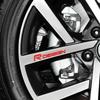 4 ks R DESIGN Reflexní Samolepky na Kola Auta Vodotěsná Vinylová Samolepka Pro XC40 XC60 XC90 S60 Auto Dekorace Krytu Náboje