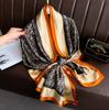  180*90cm Luxury Brand Spring Summer Autumn Women Clothing New Fashion Color Matching Printed Silk Scarf Lady Shawl Turba