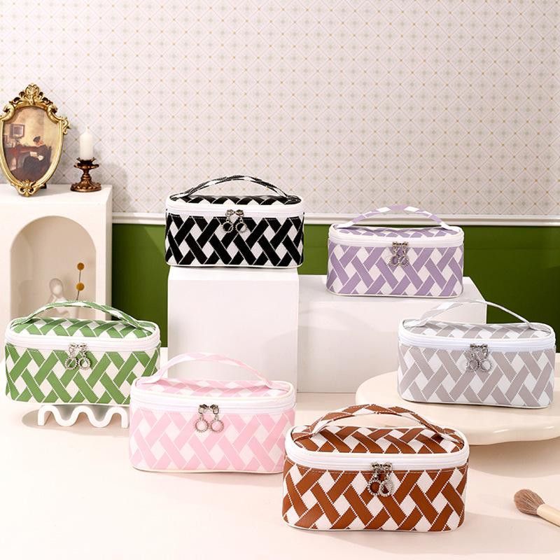 Cosmetic Pouch Portable Large Capacity Waterproof Storage Bag Urban Style Simple
