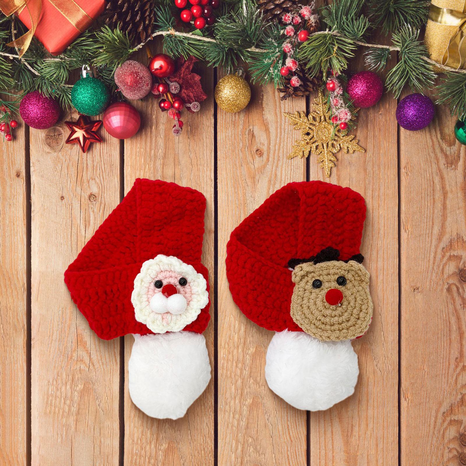 Pet Christmas Scarf Winter Neck Warmer for Cosplay Celebrating Daily wearing XS