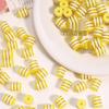 Rainbow Stripe Resin Beads - Macaron Color Blocking DIY Bracelet & Phone Strap Accessories