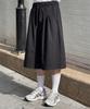 SIGNATURE Double-Pleated Regular Bermuda Training Pants [Black]