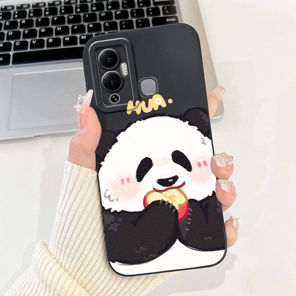 For Infinix Hot 12 Play Case Lovely Panda Painted Soft Silicone Phone Cover Case For Infinix Hot 12 Hot12 Play Fundas Capa Bags