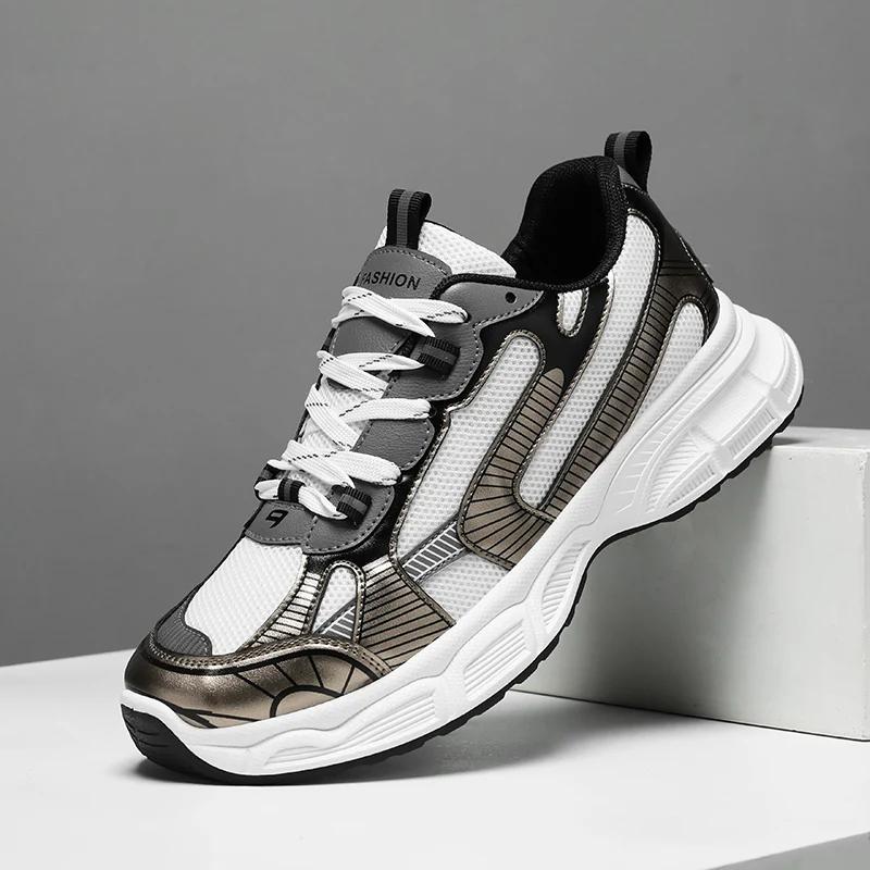 

2025 Осінь Нові Чоловічі Повсякденні Туфлі Мода Сітка Легкі Бігові Кросівки Для вулиці Зручні Дихаючі Нековзні Баскетбольні Кросівки 39 сірий колір