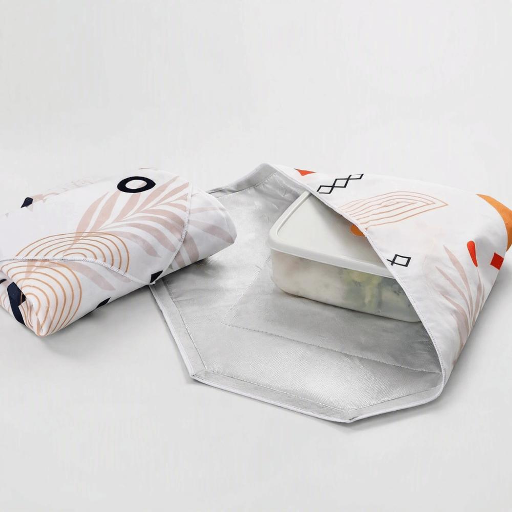 Aluminum Foil Lining Cold Hot Insulation Cover Portable Self-Adhesive Cloth Food Preservation
