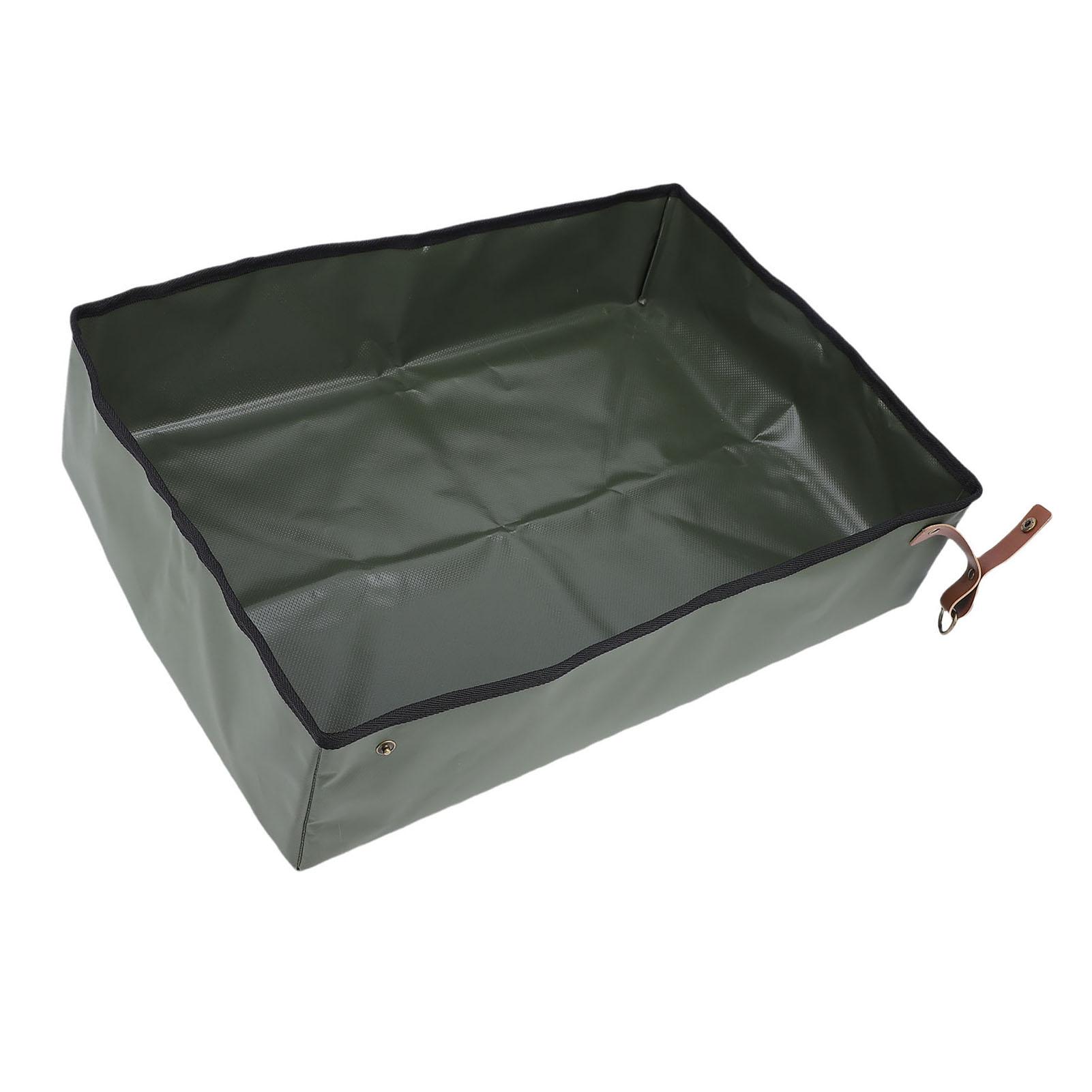 Portable Cat Travel Litter Box Waterproofing Foldable Litter Box Cat Collapsible Toilet for Hotels Camping Outdoor Activities