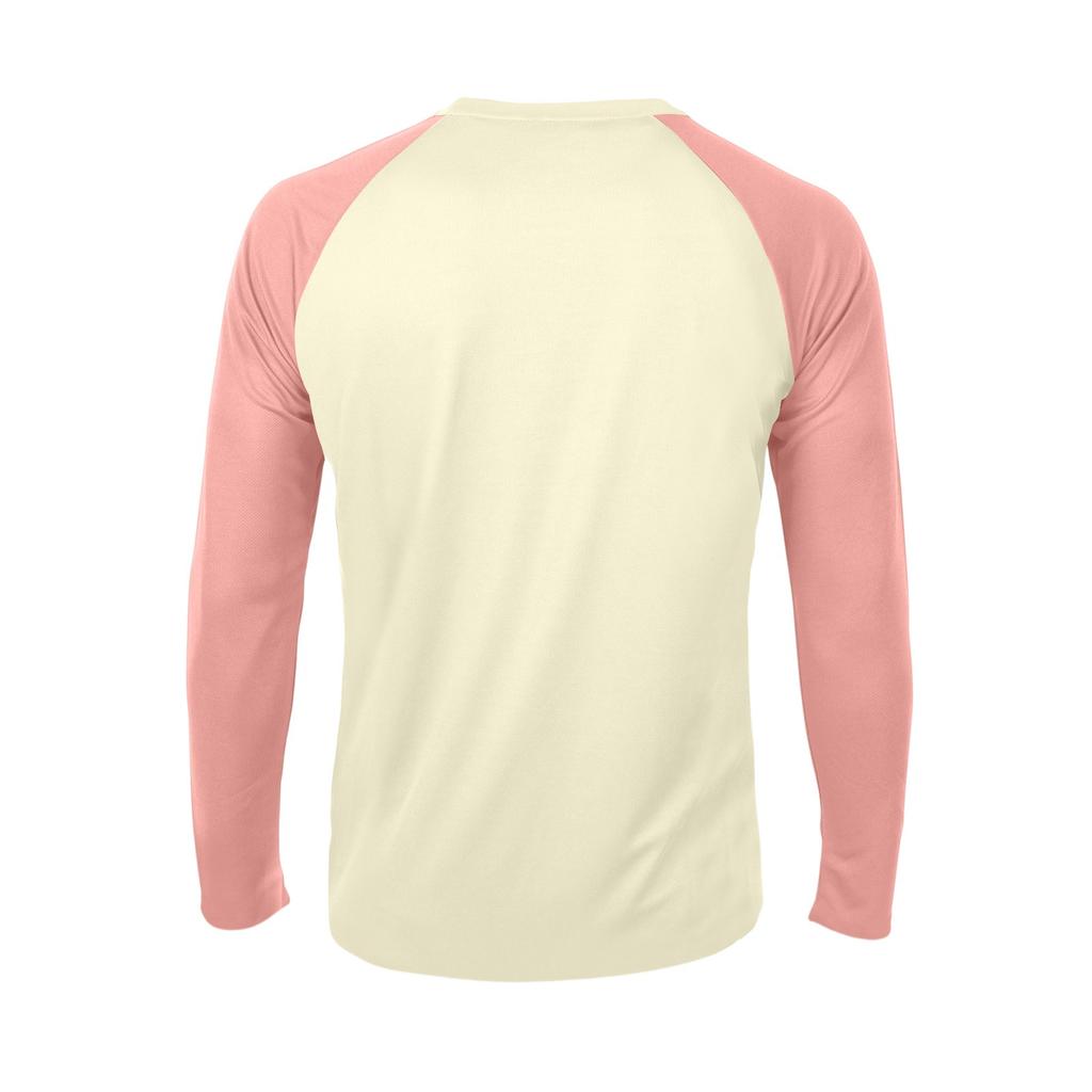 Men's Contrast Color Raglan Long Sleeve Sports Top