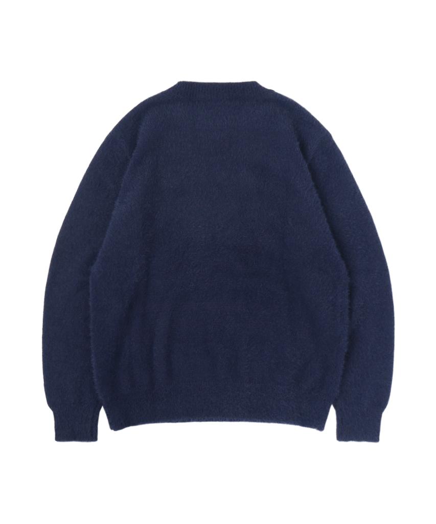 Sseonegteu Stars Shaggy Sweater - Navy