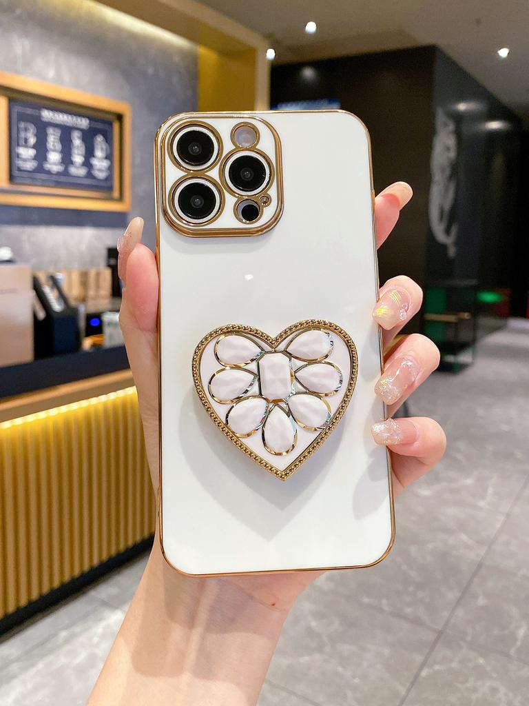 Plating Love Diamond Holder Phone Case For For Iphone 17 16 1 14 Plus 13 12 Mini 11 Pro Max X XS XR 7 8 SE2 SE3 Back Cover