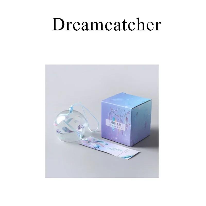 New Japanese Wind Chimes Handmade Glass Home Decoration Pendant Good Luck Wind Chimes Cartoon Cat Sakura Garden Window Bell Gift