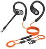 Наушники Проводные OneOdio OpenRock Link 10 Kabelgebundene Накладные USB-C, (OpenRock Link 10) Черный/оранжевый