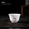 Hand-Painted Ceramic Landscape Teacup - Ice-Type Mutton Fat Jade Finish, Kung Fu Tea Set