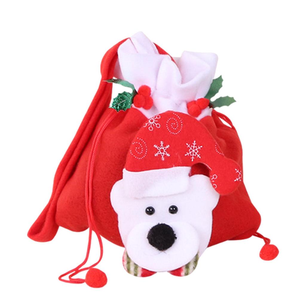 Christmas Drawstring Gift Bag Red Portable Birthday Present Bag Apples Goodie Bags Xmas Gift Present Bag Packaging Apples Bag