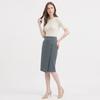 SHop   Women S Korean Made H Line Suit Office Knee lengtH Skirt Gray nS wSk260