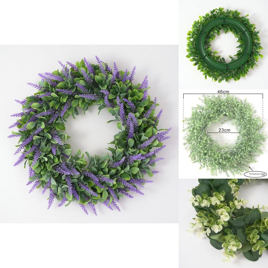 Botanical Wreaths Set With Lavender And Eucalyptus For Wedding Decor And Home Ornamentation