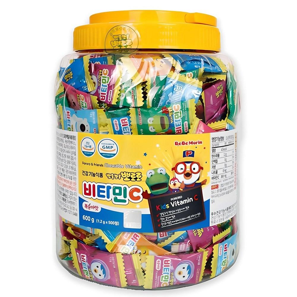 Bebemorin Pororo Vitamin C Peach Flavor 500 Tablets 1 Pcs