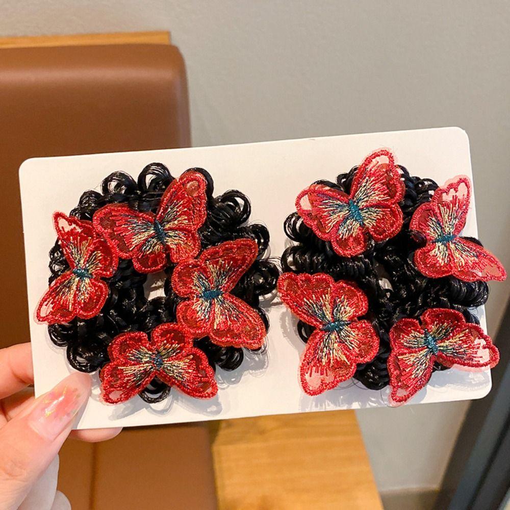 

2pcs Little Girl Hair Circle Headdress Cute Baby Wig Chignon Princess Children s Cartoon Wig Gift 8