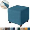 1 buc Husa Puf Pătrat Catifea Culoare Solidă Huse Elastice pentru Suport Picioare Husa Puf Rotund Mobilier Camera de Zi Protector