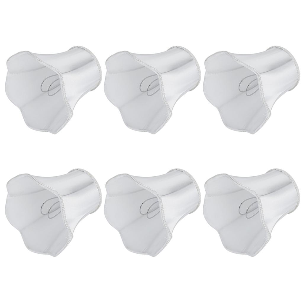 6Pcs European Modern Chandelier Fabric Lampshade Wall Lamp Cover Light Fittings White