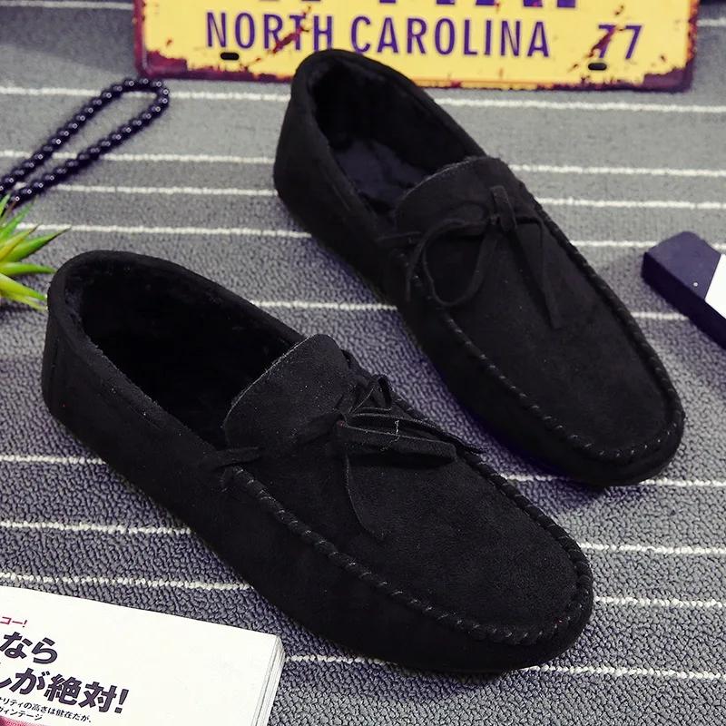 Fashion Spring Red Suede Loafers Slip On Walking Driving Shoes for Men Soft Leather 2025 Comfortable Casual Man Flat Shoes Zapatillas