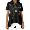 Women's Fashion Casual Short Sleeve Floral Print Top