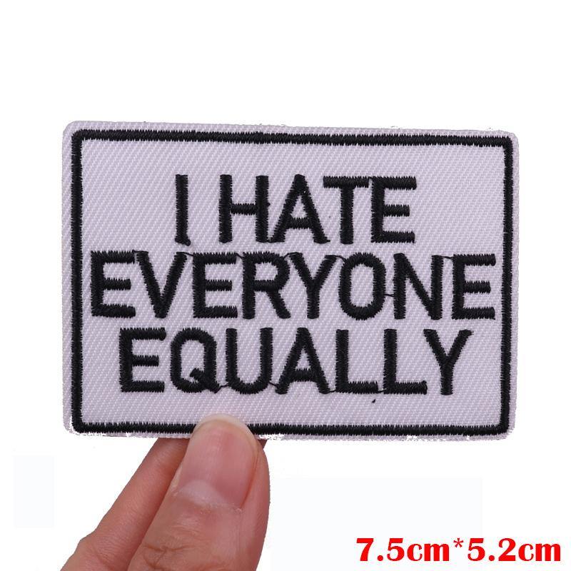 Jackets Hats Letter Slogan Embroidered Patches For Clothes Personality Letter Series Patch Iron On Patches For Clothing Sew DIY