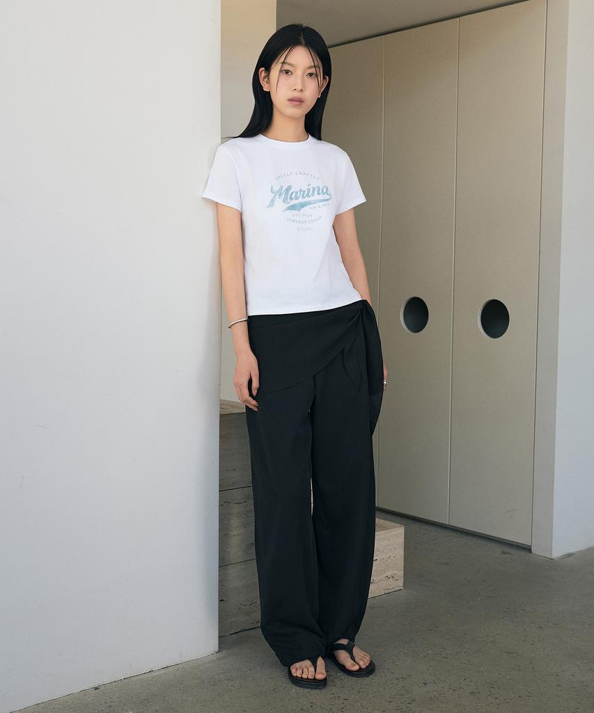 Siyajyu Sitp5288 Marina Slim Short Sleeve T-Shirt_White