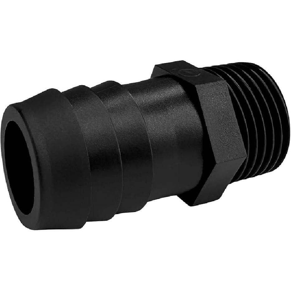20 Pcs 3/4" Barb X 3/4" NPT Male Connector, Plastic Hose Barb Fitting, Adapter, Industrial Hose Barb To Pipe Fittings Connect