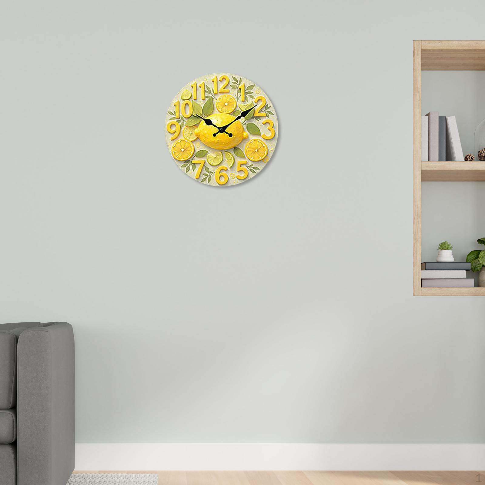 Часы Декоративные Креативные Стильные Тихие Художественные Настенные Украшения Бесшумные для Столовой Кухни 20cm