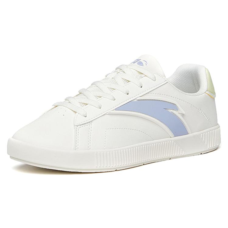 New Anta Life Collection Slip Resistant Abrasion Resistant Low Top Skateboard Shoes Women's White Purple Green 122138062-3
