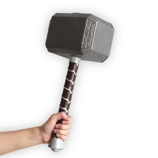 Avengers4 Thor Hammer Polyurethane Handheld Cosplay Prop Halloween Party Costume