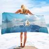 Cute Polar Bear Print Series Seaside Vacation Beach Towel Swimming Bath Towel Sports Towel
