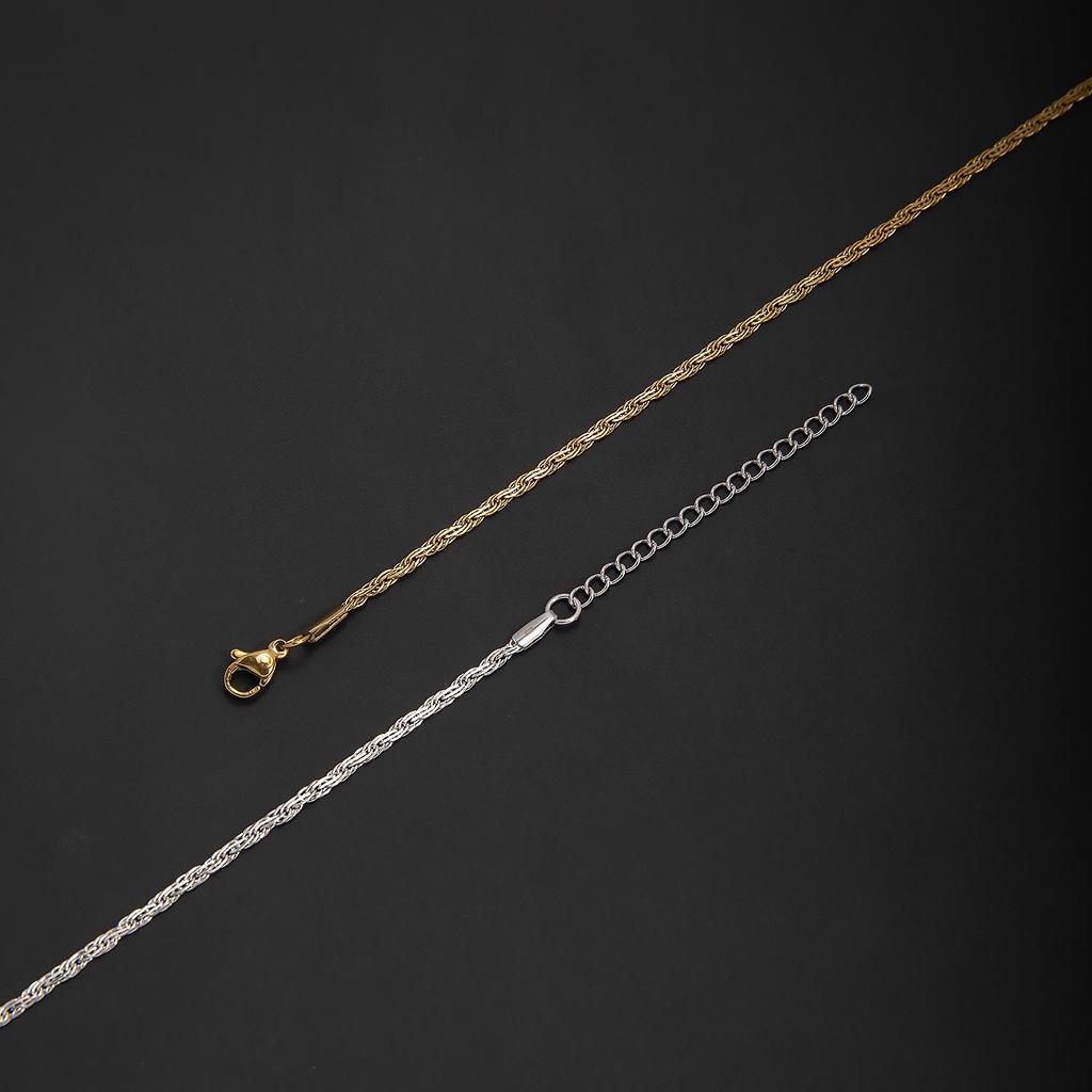Cross Light Luxury Stainless Steel Minimalist Twisted Chain Necklace