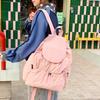 Korean version of fashionable nylon solid color schoolbag spring new versatile lightweight travel bag large capacity student bag women