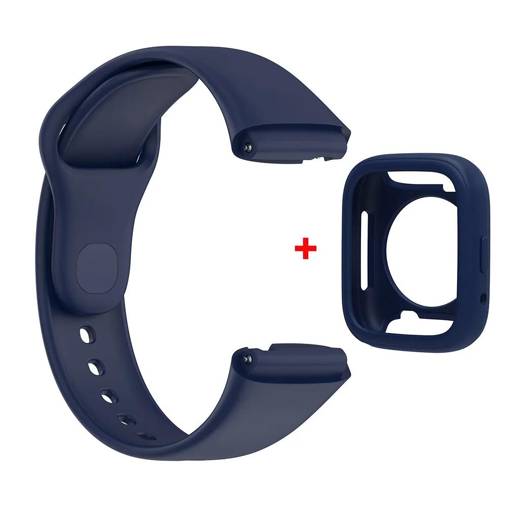 Silicone Strap For Redmi Watch 3 Active/Lite Bracelet Watchband + Protective Case Shell
