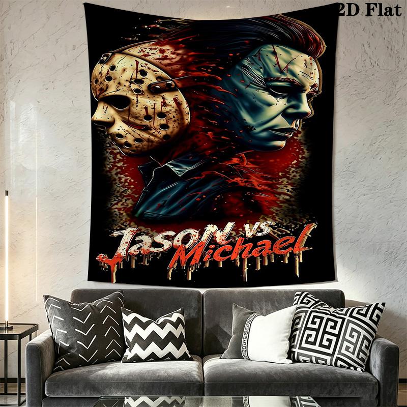 Trick R Treat Halloween Poster Tapestry Background Cloth Wallmounted Soft Atmospheric Background Cloth Background Wall Hanging Cloth