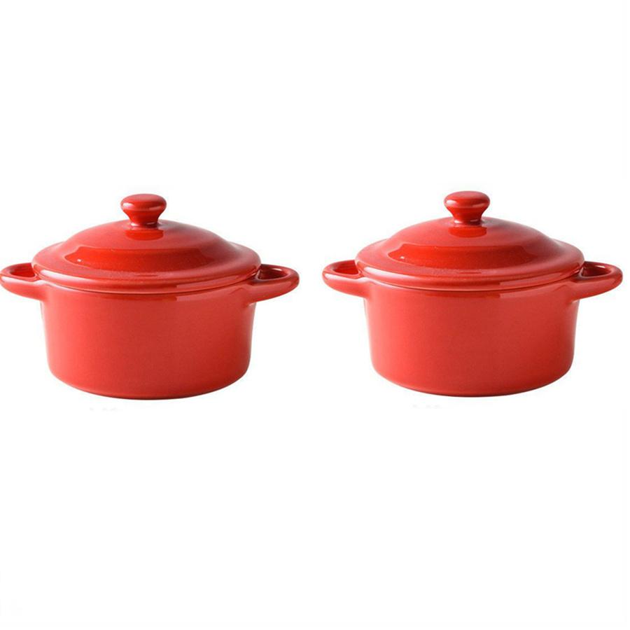 

Mini Ceramic Double Ear Bowl, Small Bowl for Oven Use, 10cm/4inch Can be Used for Egg Soup Egg Custard Bowl, 4inch
