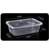 Disposable Rectangular Plastic Lunch Box