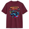 Monster Truck Retro Colorful Graffiti Toddlers Unisexs T Shirts Awesome Tee Shirt Short Sleeve Crew Neck Tshirts Clothing