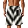 Herren gestreifte lockere Shorts mit Taschen für Fitnessstudio Training Strand