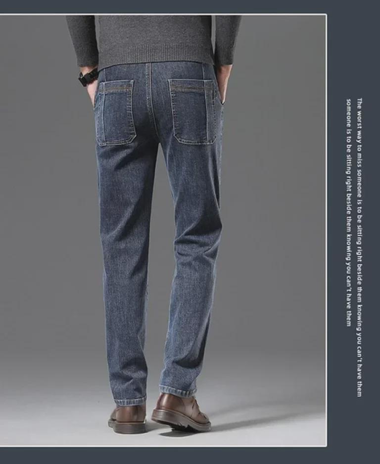Spring Collection: Men's Elastic Smoke Gray Jeans - Vintage Wash Retro Style