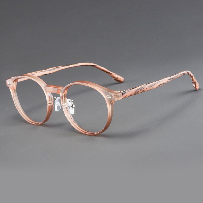 Women Korean Retro Round Frame Reading Glasses Ultra Light High-definition Anti Blue Light Presbyopia Glasses PC Frame Eyewear