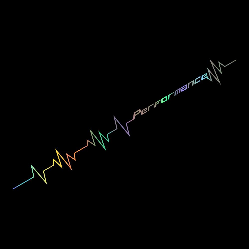 Reflective Performance Heartbeat Line Sticker Car Windshield Windscreen Bumper Hood Decor Decal Auto Car bodywork Decoraion