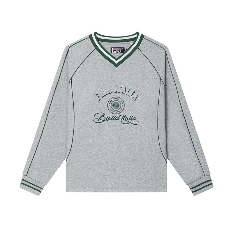 FILA Толстовки Мужские Cloud Mist Heather Gray V-образный вырез Умеренный Обычный F11U439206FMG 170/92A/M