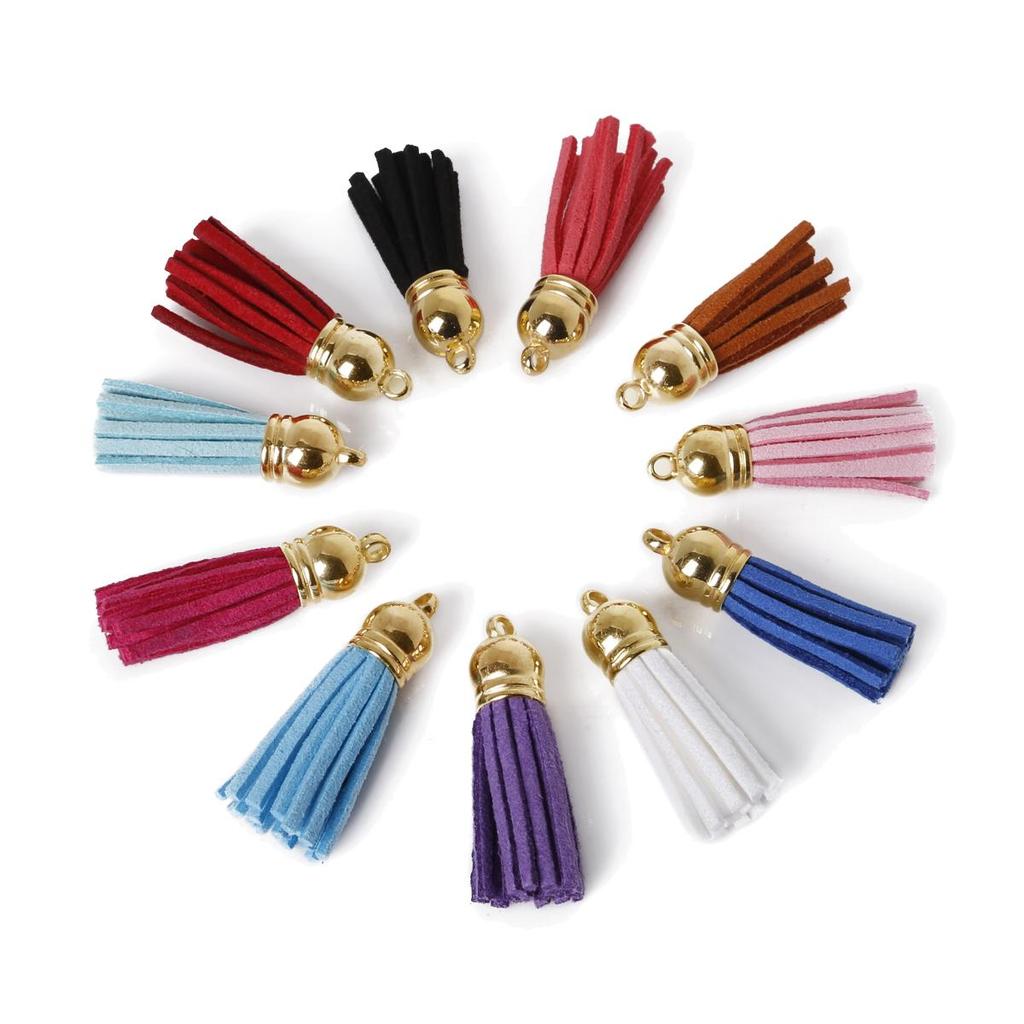 10Pcs Polyester Silk Tassel Hanging Spike Tassel for DIY Jewelry Making Findings Craft Making
