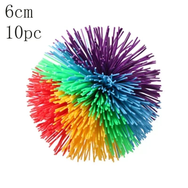 1 pièce 6 cm 9 cm Boules de Fil de Caoutchouc Colorées Jouets pour Enfants Anti-Stress Balle Élastique Jouets Nouveautés pour Enfants Jouet Boule en Caoutchouc Amusant