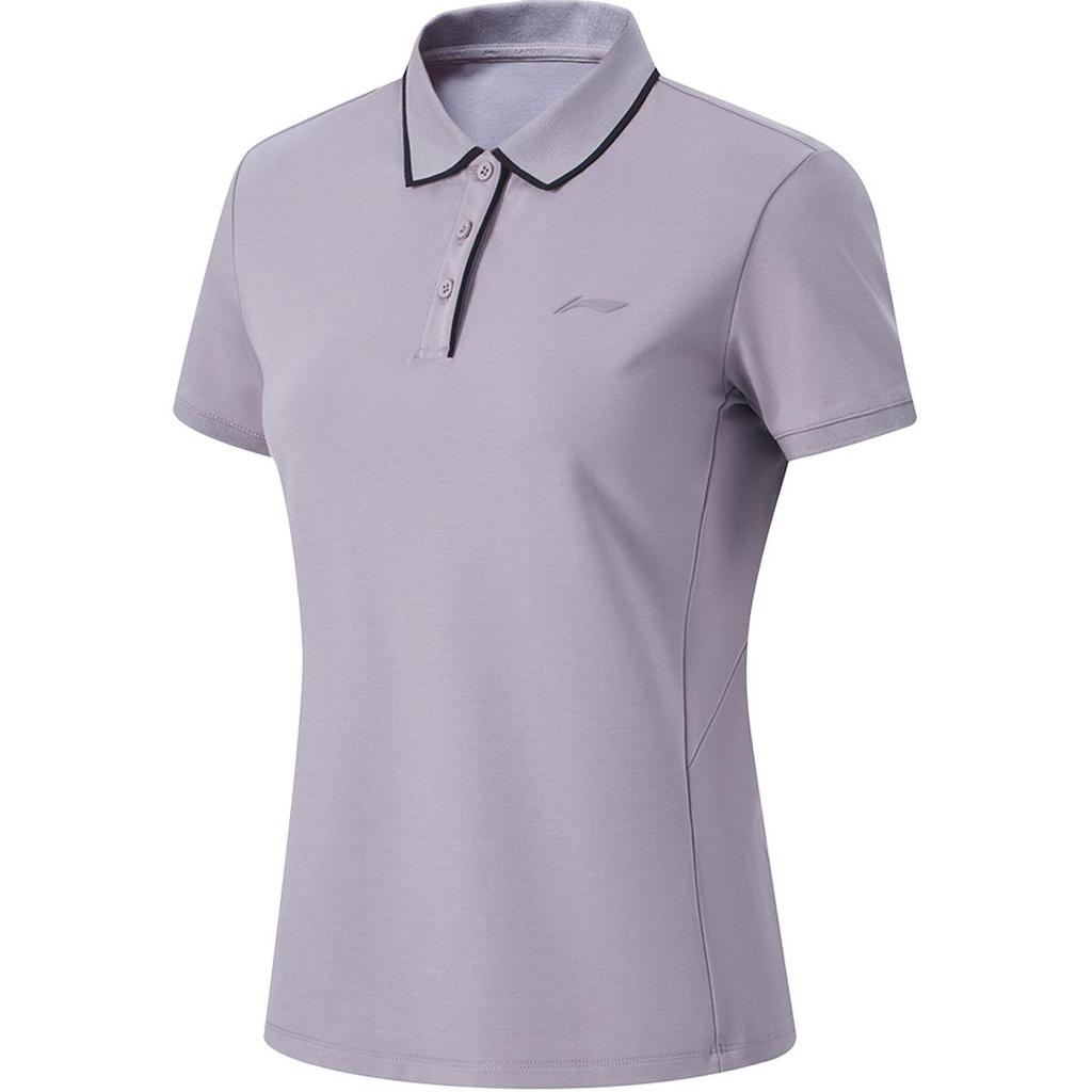 Li-Ning Comfortable Moisture-Wicking Sports Polo Shirt Women Tops Lobster-Purple APLU158-5