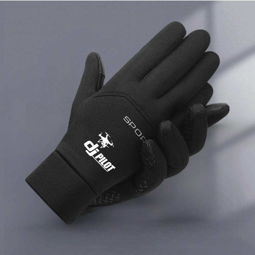 Drone and DJ pilot printed winter gloves to keep warm and cold, suitable for outdoor activities, cycling and hiking
